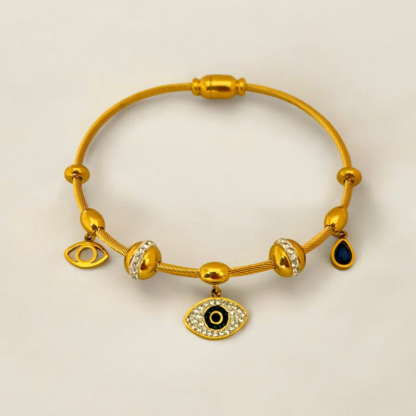 Evil Eye Charm Bangle