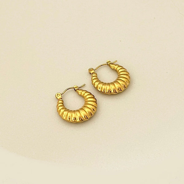 Golden Crescent Hoops