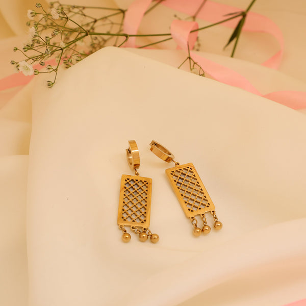 Gold Jharokha Earrings