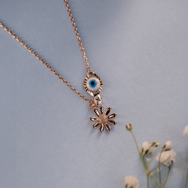 Evil Eye Daisy Necklace