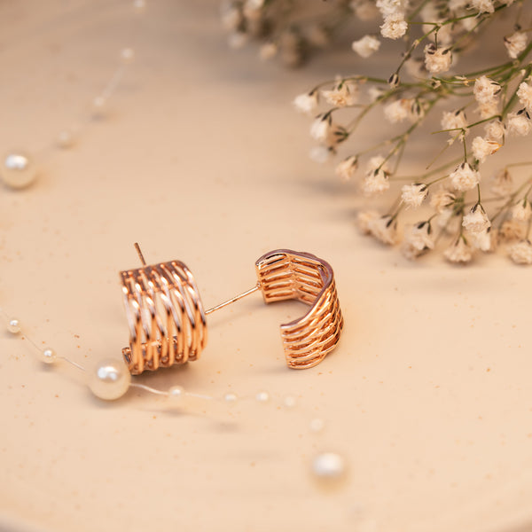 Rosegold Twisted Studs